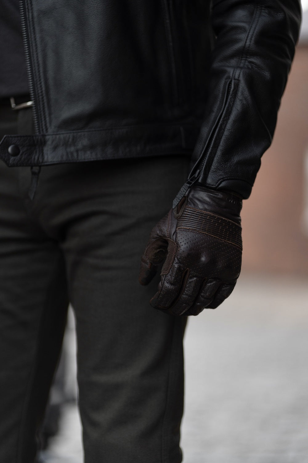 PANDOMOTO-ONYX BROWN – Leather Motorcycle Gloves