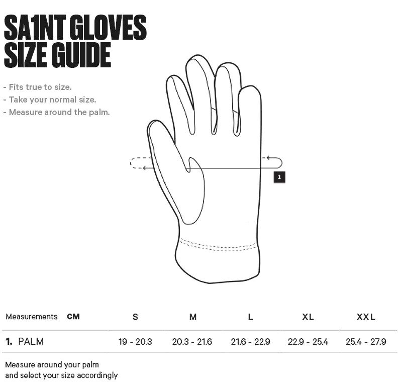 SA1NT INSIDE OUT GLOVES-BLACK