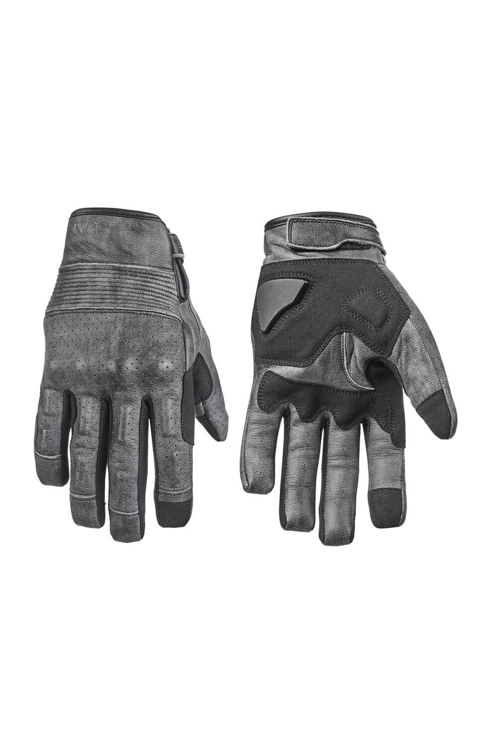 PANDOMOTO-ONYX GREY – Leather Motorcycle Gloves