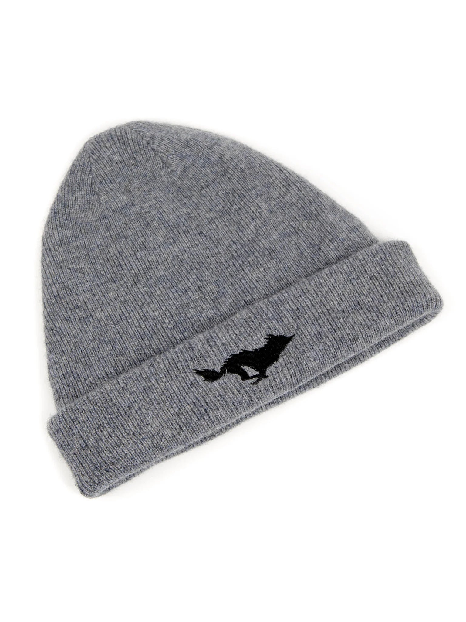 El Solitario-Cashmere Beanie Hat Grey