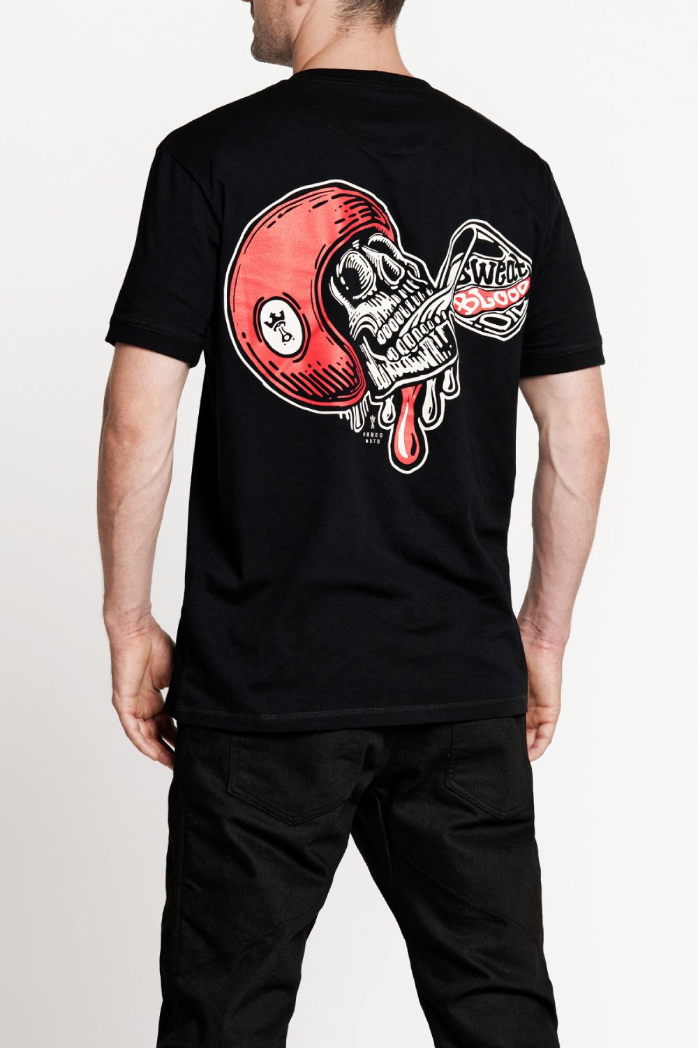 PANDOMOTO-MIKE RED SKULL–T-Shirt