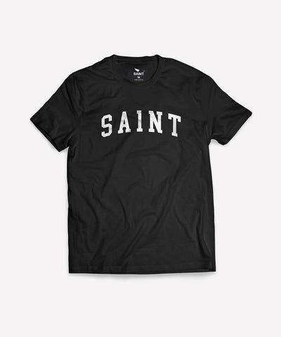 SA1NT COLLEGE TEE - BLACK