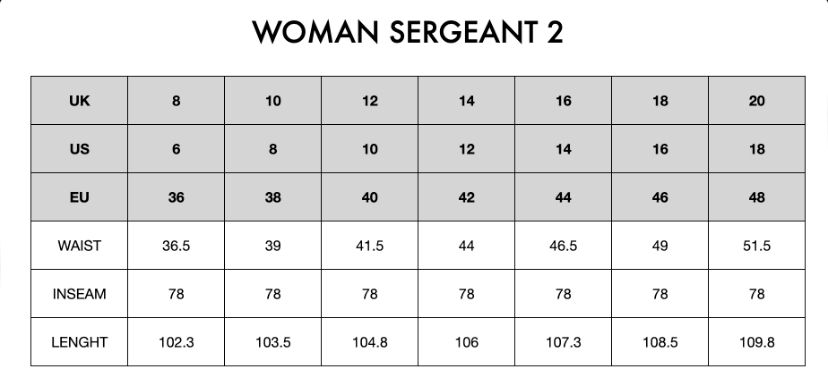 FUEL-WOMAN SERGEANT 2 BLACK