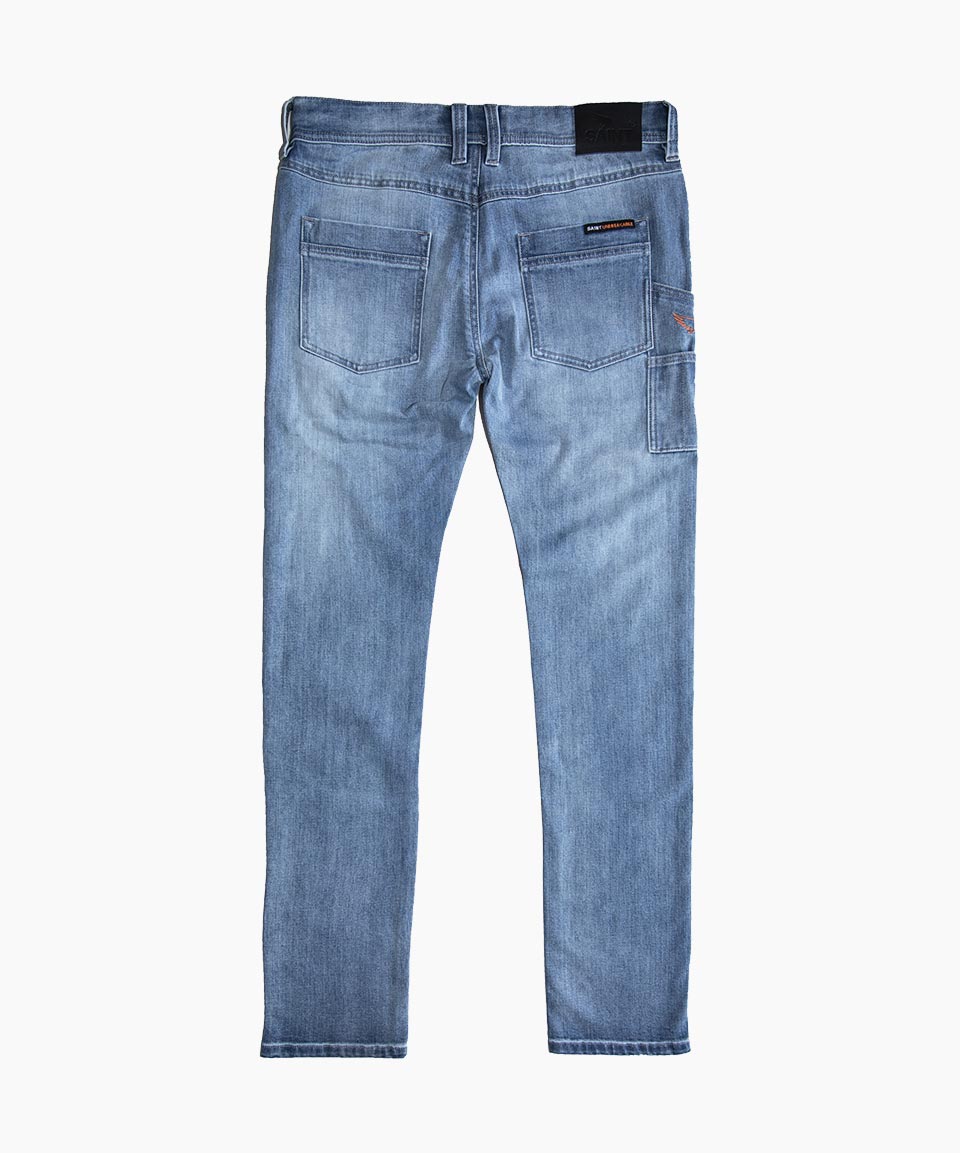 SA1NT-Slim Fit Jeans Bleached